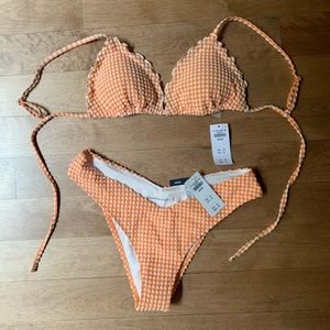 Abercrombie & Fitch orange gingham bikini